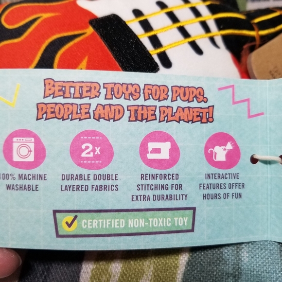 PLAY San Francisco Guitar Hero Rock'N Rollover Dog Toy Certified Non-Toxic - Picture 2 of 10